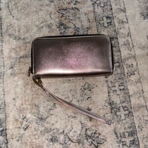 Metallic Wristlet Wallet